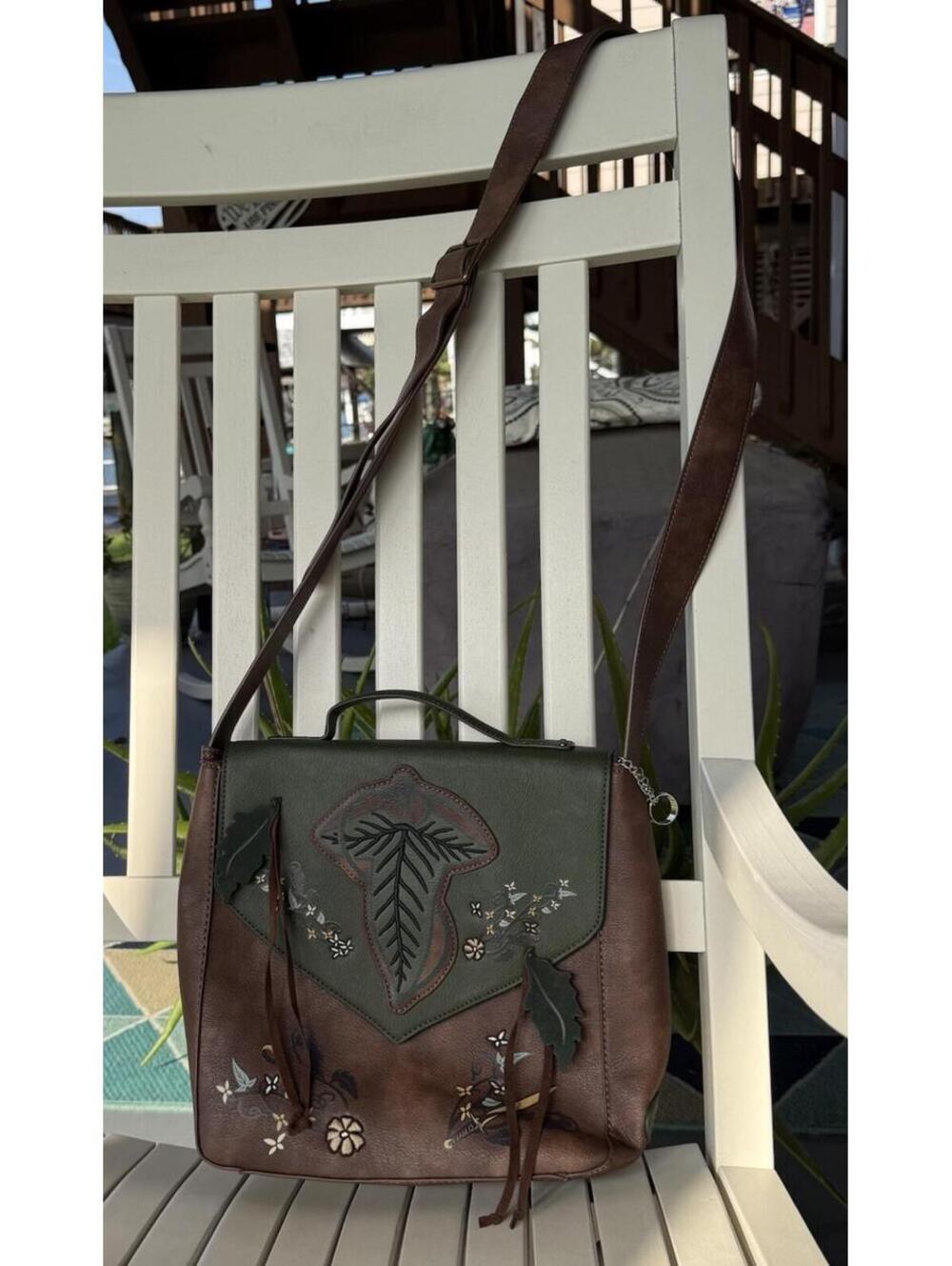 The Lord Of The Rings Lorien Leaf Messenger Bag Purse LOTR Her Universe EUC